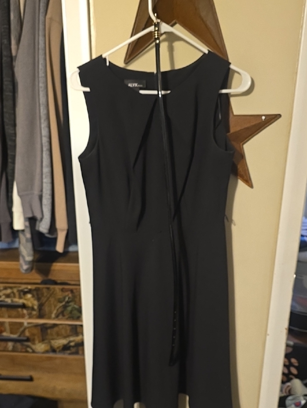 Alyx Black Sleeveless Fit-and-Flare Mini Dress New Size Small